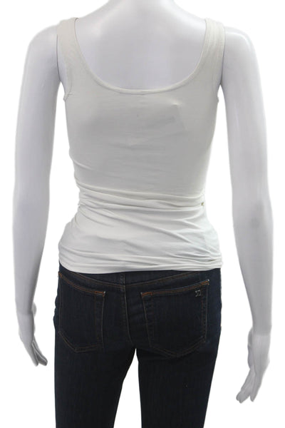 Theory Womens Camisole Sleeveless White Round Neck Basic Size One Size