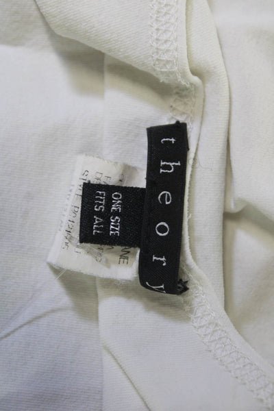 Theory Womens Camisole Sleeveless White Round Neck Basic Size One Size