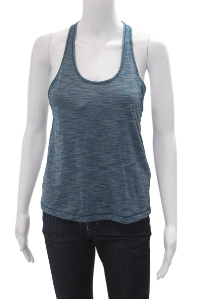 Lululemon Women Basic Solid Blue Round Neck Tank Size 6