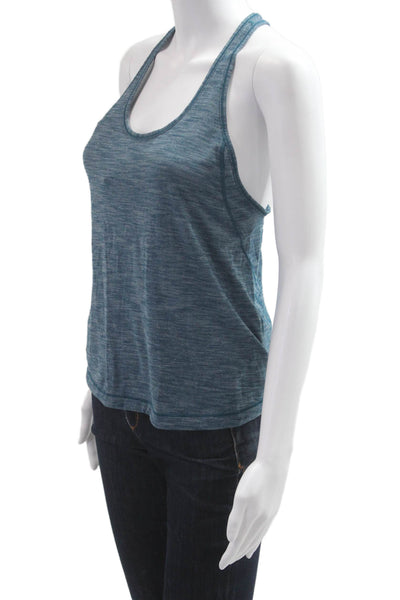 Lululemon Women Basic Solid Blue Round Neck Tank Size 6