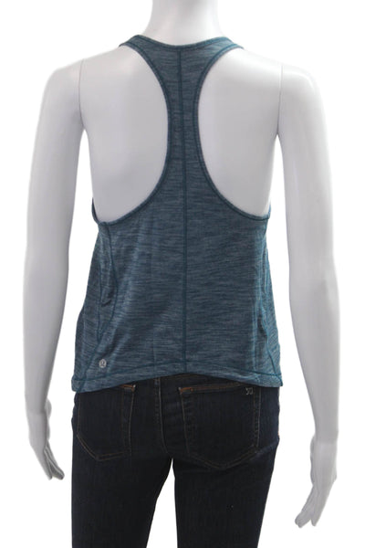 Lululemon Women Basic Solid Blue Round Neck Tank Size 6