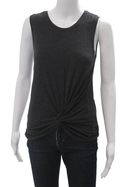 Club Monaco Womens Basic Jersey Tank Dark Gray Round Neck Size XS