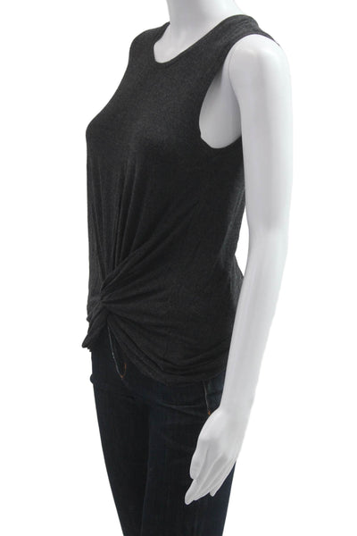Club Monaco Womens Basic Jersey Tank Dark Gray Round Neck Size XS