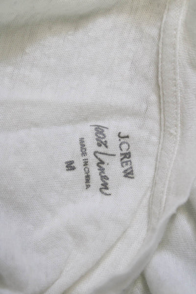 J Crew Women White Linen Basic Tank Size M