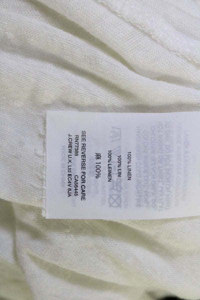 J Crew Women White Linen Basic Tank Size M