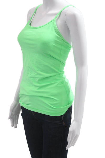 Lululemon Women Basic Camisole Green Round Neck Nylon Blend Size 4