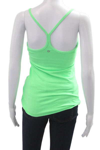 Lululemon Women Basic Camisole Green Round Neck Nylon Blend Size 4