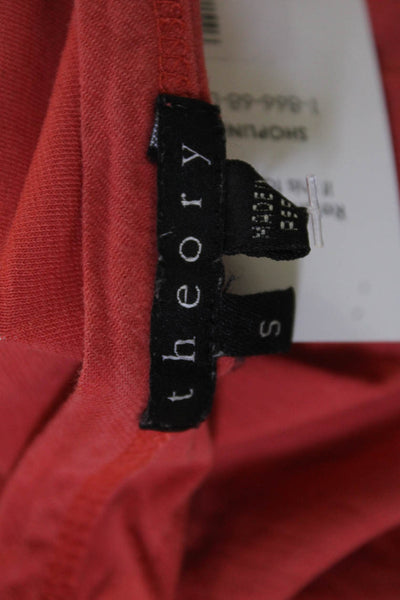 Theory Women Orange Sleeveless Camisole Round Neck Size S