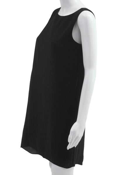 Halston Heritage Women Shift Dress Black Sleeveless Above Knee Size 0