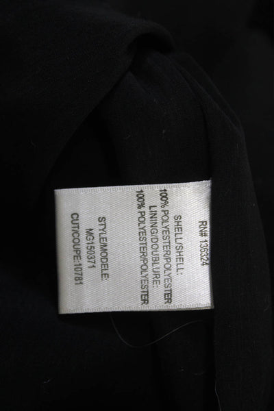 Halston Heritage Women Shift Dress Black Sleeveless Above Knee Size 0