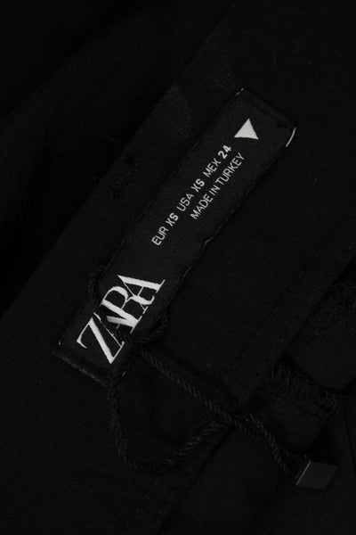 Zara Women Black Dress Pants Classic Button Closure Size XS