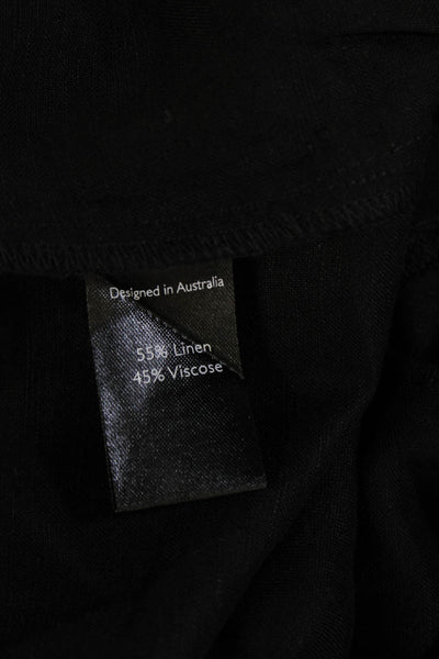 Lioness Unisex Black Dress Pants Linen Viscose Classic Size XS