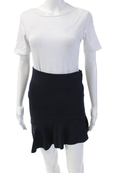 Zara W&B Womens Black Flare Mini Skirt Polyester Blend Size M