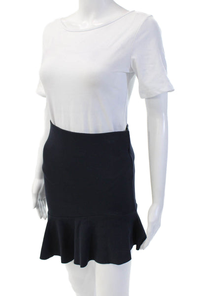 Zara W&B Womens Black Flare Mini Skirt Polyester Blend Size M