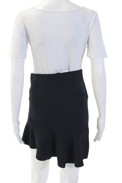 Zara W&B Womens Black Flare Mini Skirt Polyester Blend Size M