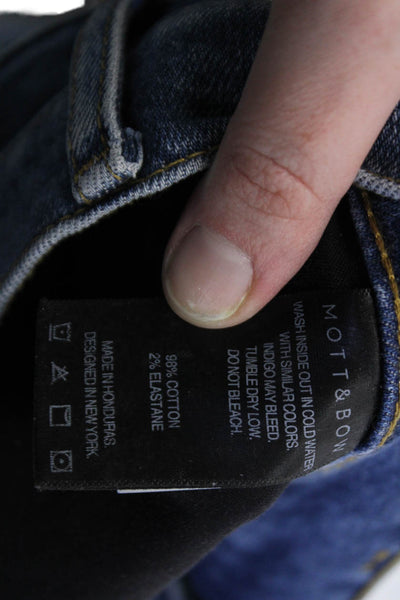 Mott and Bow Mens Skinny Blue Jeans Button Fly Size 36