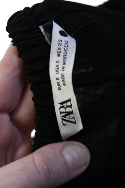 Zara Womens Sweatpants Black Bohemian 62% Viscose 38% Lyocell Size S