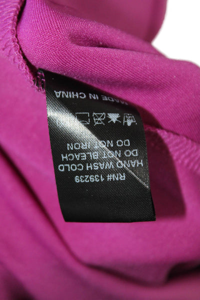 Pomander Place Women Purple V-Neck 3/4 Sleeve Solid Blouse Size XS