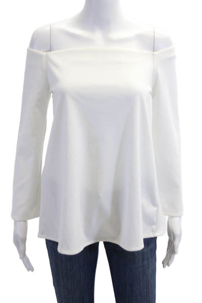 Tuckernuck Women White 3/4 Sleeve Solid Blouse Rayon Blend Size XS