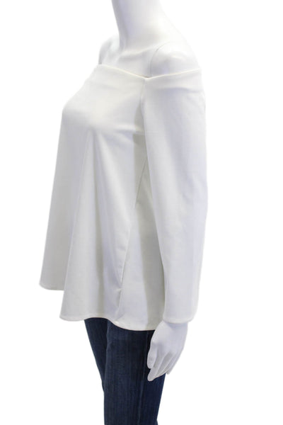 Tuckernuck Women White 3/4 Sleeve Solid Blouse Rayon Blend Size XS