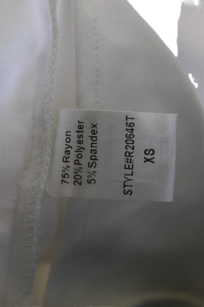Tuckernuck Women White 3/4 Sleeve Solid Blouse Rayon Blend Size XS