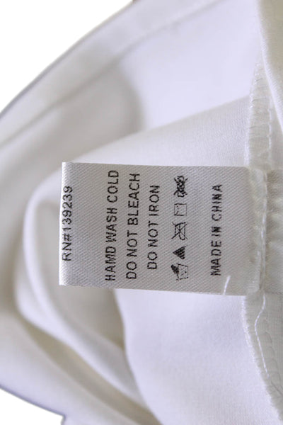 Tuckernuck Women White 3/4 Sleeve Solid Blouse Rayon Blend Size XS