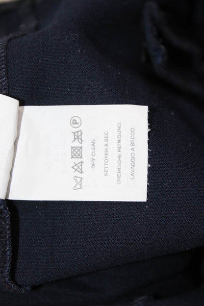 J Crew Womens Ankle Cropped Dress Pants Dark Blue Zip Solid Size 0