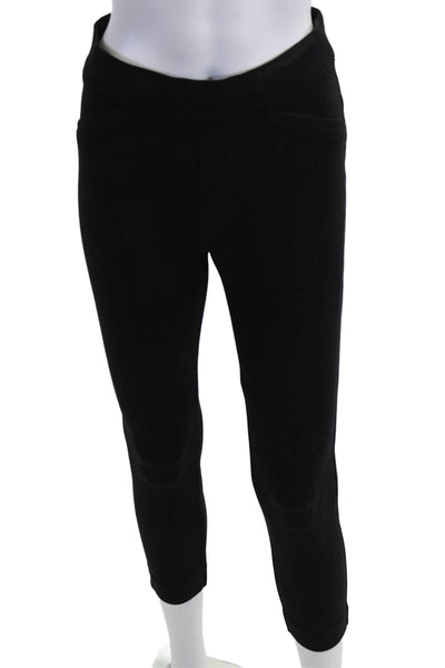 Spanx Womens Ankle Cropped Jeggings Black Rayon Blend Size S