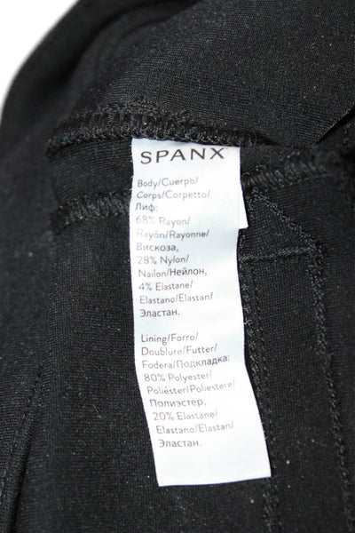 Spanx Womens Ankle Cropped Jeggings Black Rayon Blend Size S
