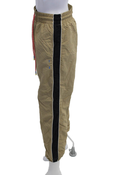 The Upside Unisex Windbreaker Jogger Pants Beige Drawstring Size XS