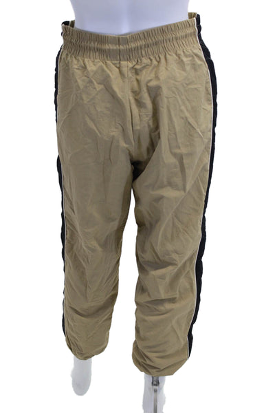 The Upside Unisex Windbreaker Jogger Pants Beige Drawstring Size XS