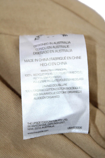 The Upside Unisex Windbreaker Jogger Pants Beige Drawstring Size XS