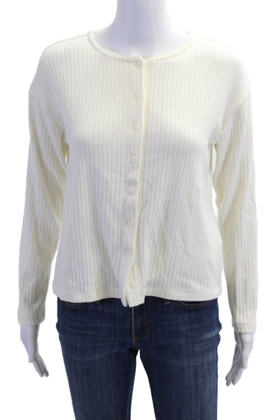 Madewell Women Cardigan Striped White Button Long Sleeve Size XS