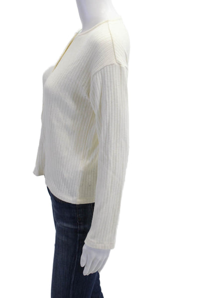 Madewell Women Cardigan Striped White Button Long Sleeve Size XS
