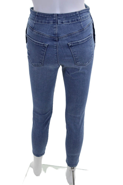 J Brand Womens Ankle Skinny Jeans Blue Button Size 27