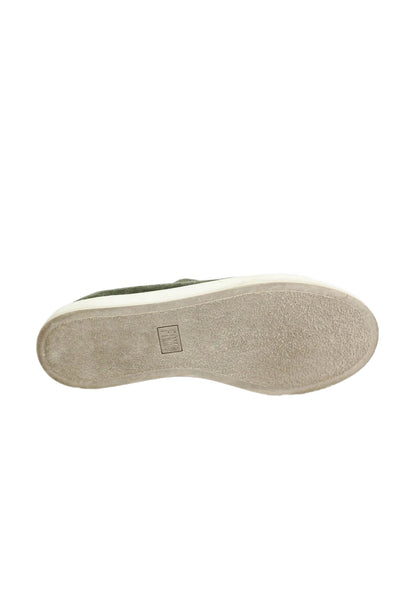 Frye Womens Suede Zip Detail Slip On Sneakers Shoes Moss Green Size 8.5M