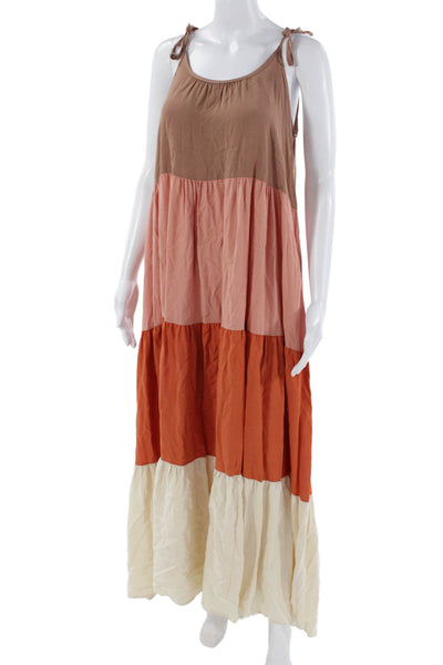If She Loves Sleeveless Tiered Full Length Dress Size M