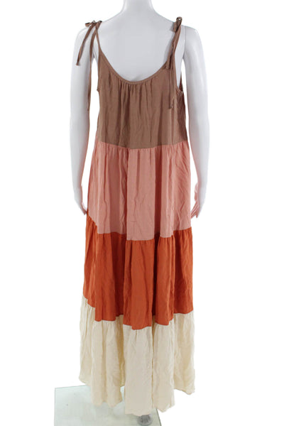 If She Loves Sleeveless Tiered Full Length Dress Size M