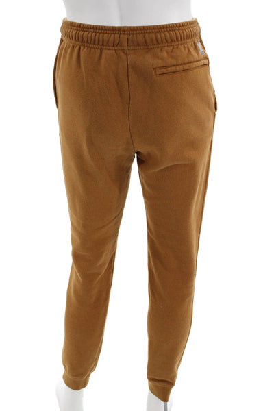 Carhartt Mens Jogger Sweatpants Brown Cotton Polyester Solid Size S
