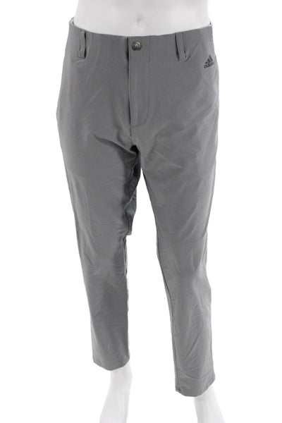 Adidas Mens Chino Pants Gray Button Size 32