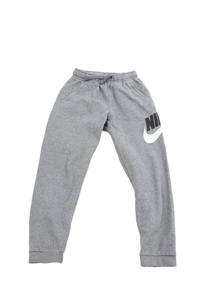 Nike Boys Cotton Drawstring Skinny Ankle Sweatpants Gray Size L