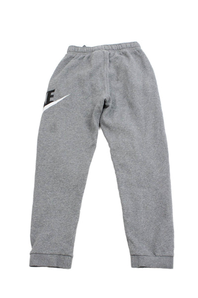 Nike Boys Cotton Drawstring Skinny Ankle Sweatpants Gray Size L