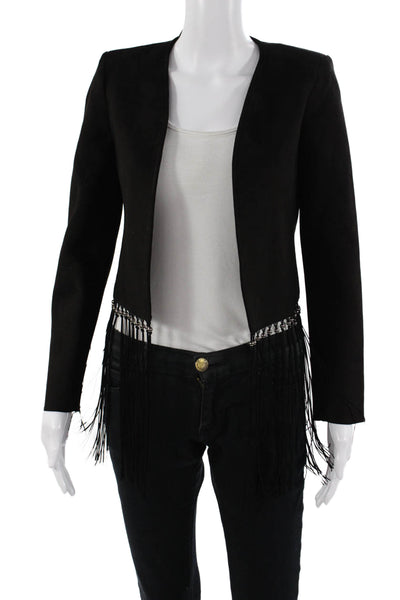 Zara Basic Womens Black Long Sleeve Blazer Bohemian Size XS