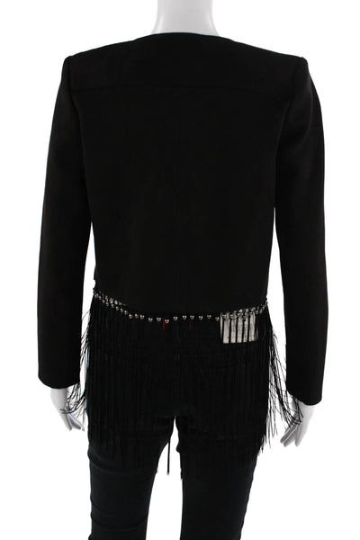 Zara Basic Womens Black Long Sleeve Blazer Bohemian Size XS