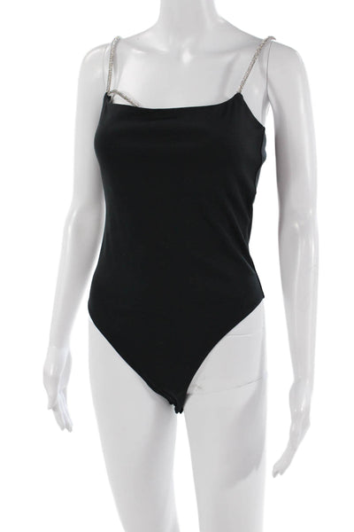 Lovers + Friends Women One Piece Sleeveless Square Neck Black Beach Size S