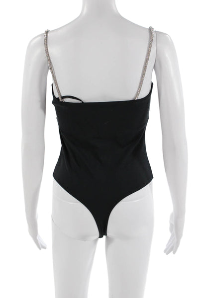 Lovers + Friends Women One Piece Sleeveless Square Neck Black Beach Size S
