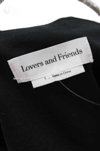 Lovers + Friends Women One Piece Sleeveless Square Neck Black Beach Size S