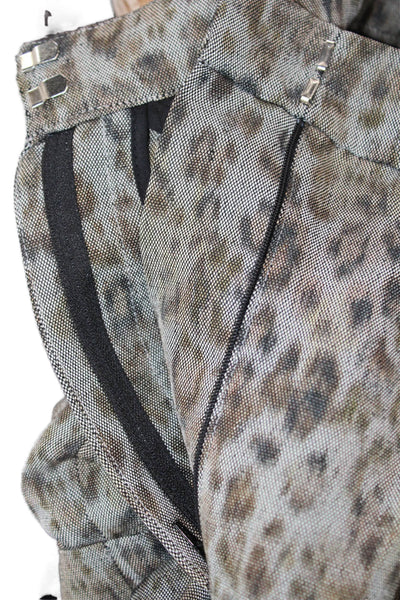 IRO Unisex Gray Animal Print Hook & Eye Shorts Size 36