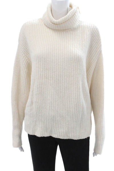 Zara Women Beige Turtleneck Pullover Long Sleeve Classic Size S