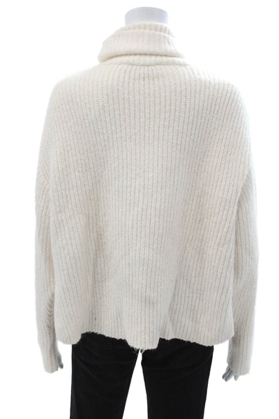 Zara Women Beige Turtleneck Pullover Long Sleeve Classic Size S